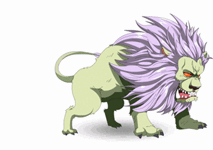 Gif animé lion vert